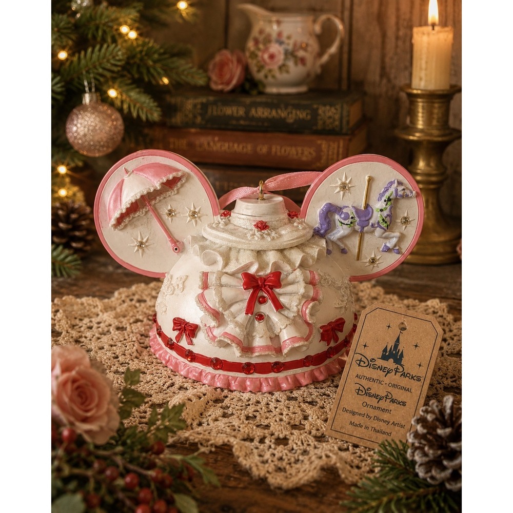 Disney Parks Mary Poppins Mickey Ear Hat Christmas Ornament